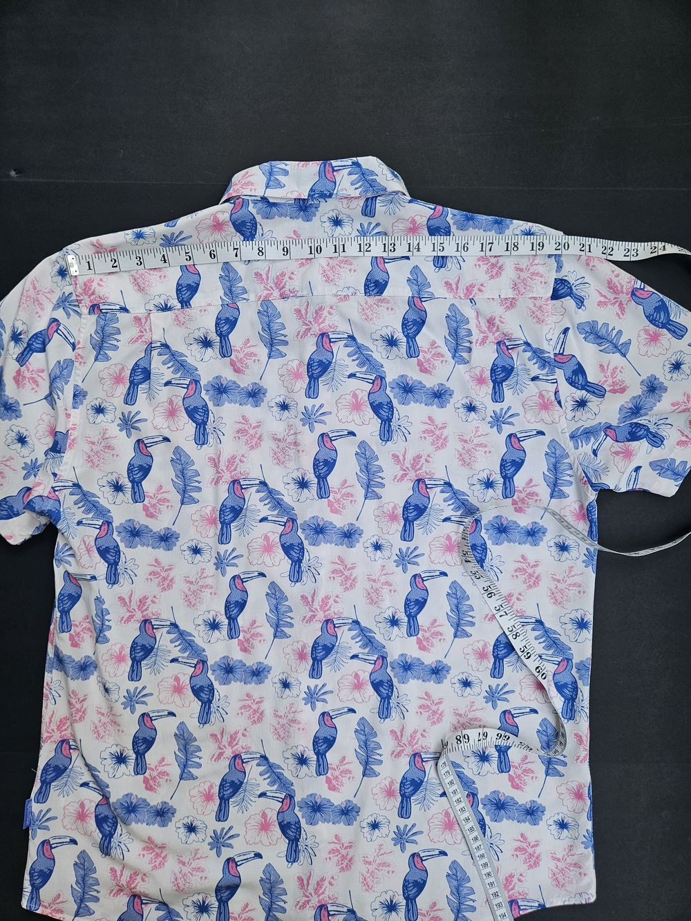 Tipsy Elves Tropical Toucan Print Short Sleeve Button-Down Shirt Size XL - Picture 9 of 13